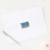 Aruba-Flag-Aufkleber Runder Aufkleber (Umschlag)