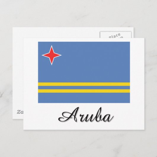 Aruba Flag Design Postkarte (Vorne/Hinten)
