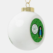 Aruba Flag Holiday Frau Penguin Gespräch Keramik Kugel-Ornament (Links)