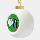 Aruba Flag Holiday Frau Penguin Gespräch Keramik Kugel-Ornament (Rechts)