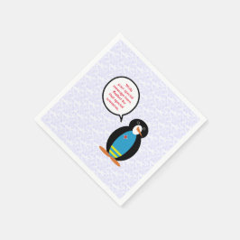 Aruba Flag Holiday Frau Penguin Gespräch Serviette