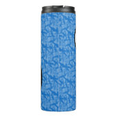 Aruba Flag Holiday Frau Penguin Gespräch Thermosbecher (Rückseite)