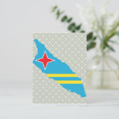 Aruba Flag Karte (Stehend Vorderseite)