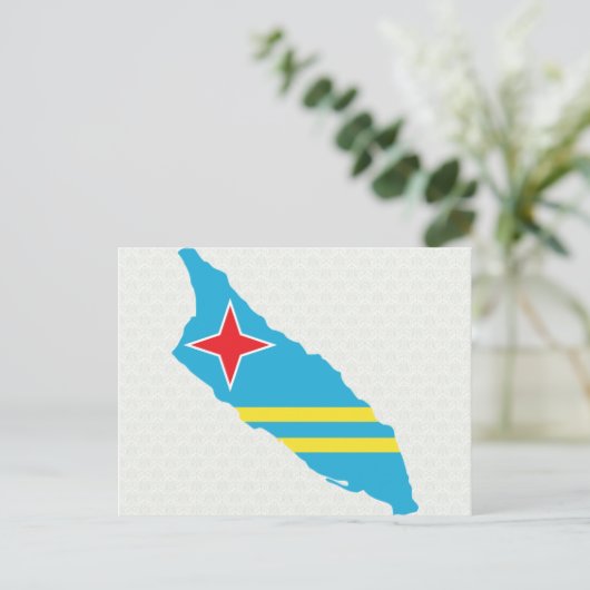 Aruba Flag Karte (Stehend Vorderseite)