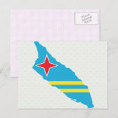 Aruba Flag Karte (Vorne/Hinten)