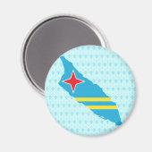 Aruba Flag Karte Magnet (Vorderseite/Rückseite)