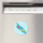 Aruba Flag Karte Magnet (In Situ (Geschirrspüler))