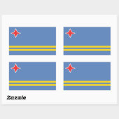 Aruba Flag Rectangle Stickers (Blatt)