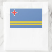 Aruba Flag Rectangle Stickers (Tasche)
