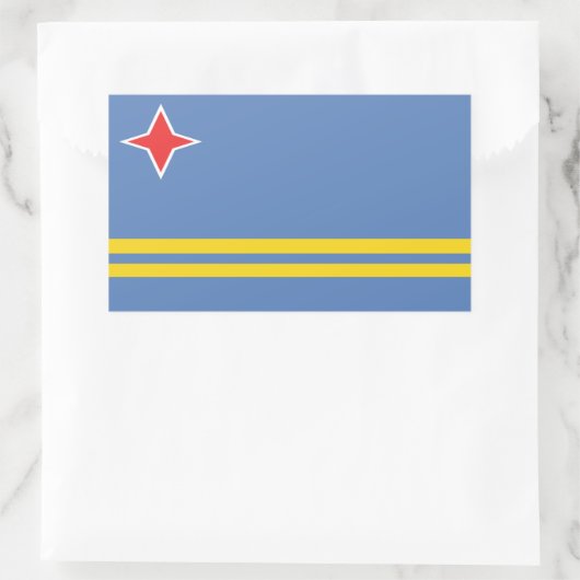 Aruba Flag Rectangle Stickers (Tasche)