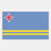 Aruba Flag Rectangle Stickers (Vorderseite)