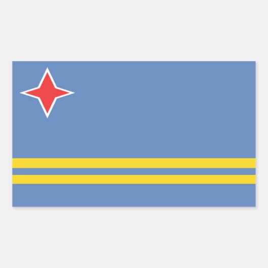 Aruba Flag Rectangle Stickers (Vorderseite)
