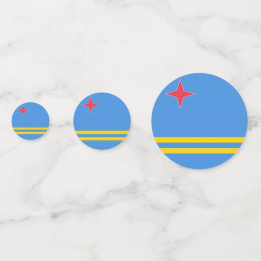 Aruba Flag Table Confetti Konfetti (Vorderseiten)