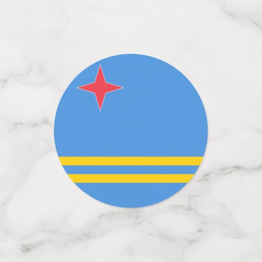 Aruba Flag Table Confetti Konfetti (Klein Vorderseite)