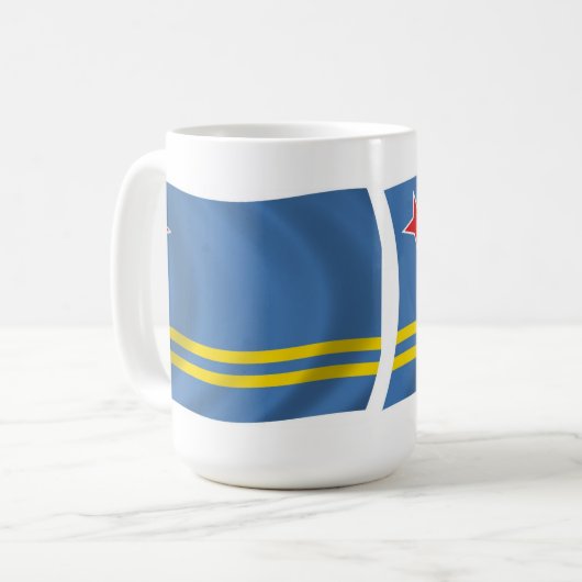 Aruba Flag Tasse (Vorderseite Links)