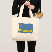 Aruba Flag Tote Bag Jumbo Stoffbeutel (Vorderseite (Produkt))