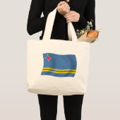 Aruba Flag Tote Bag Jumbo Stoffbeutel (Vorderseite (Produkt))