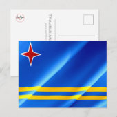Aruba - Flag Wave - Postkarte (Vorne/Hinten)