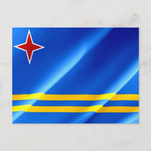 Aruba - Flag Wave - Postkarte