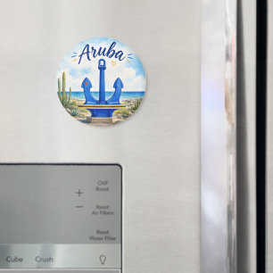 Aruba-Flagge Anker Karibikinsel Reise Souvenir Magnet