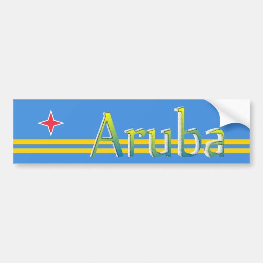 Aruba-Flagge Autoaufkleber (Vorne)