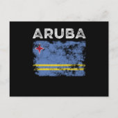 Aruba-Flagge beschädigt - Aruban-Flagge Postkarte (Vorderseite)
