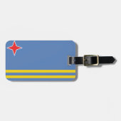 Aruba-Flagge Gepäckanhänger (Vorderseite horizontal)