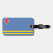 Aruba-Flagge Gepäckanhänger (Rückseite horizontal)