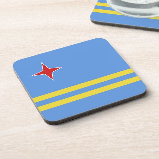 Aruba-Flagge Getränkeuntersetzer (Linke Seite)
