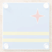Aruba-Flagge Glasuntersetzer (Rückseite)