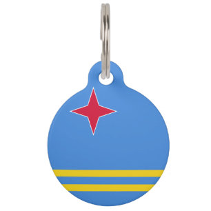 Aruba-Flagge Haustiermarke