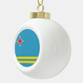 Aruba-Flagge Keramik Kugel-Ornament (Rechts)
