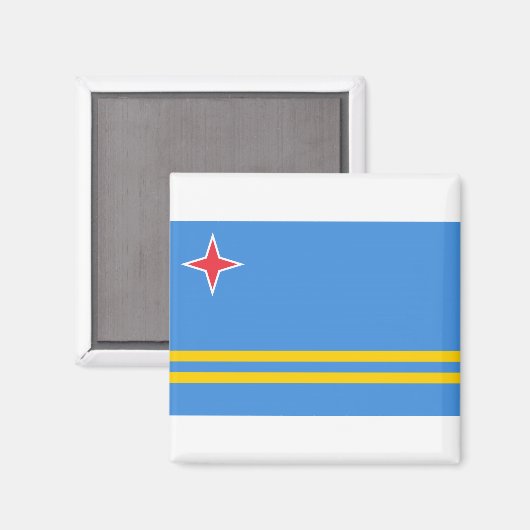 Aruba-Flagge Magnet (Vorderseite/Rückseite)