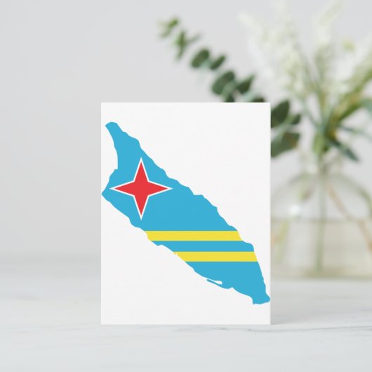 Aruba-Flagge Postkarte (Stehend Vorderseite)