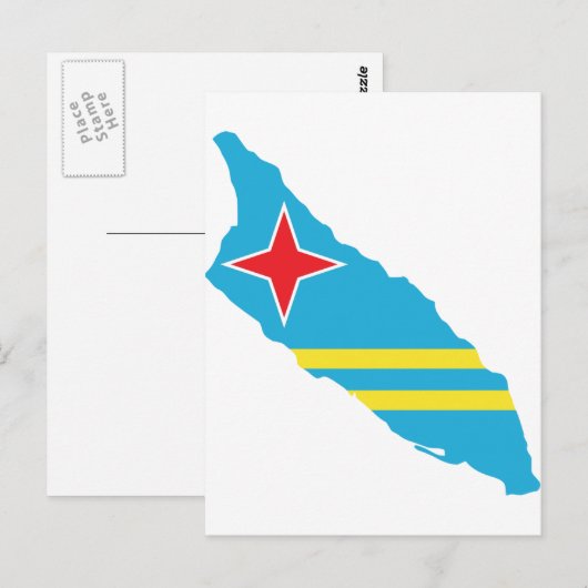 Aruba-Flagge Postkarte (Vorne/Hinten)