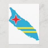 Aruba-Flagge Postkarte (Vorderseite)