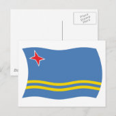 Aruba-Flagge Postkarte (Vorne/Hinten)