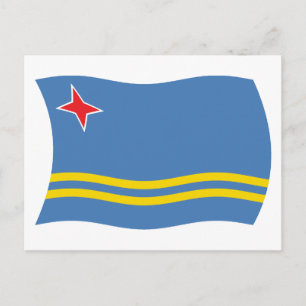 Aruba-Flagge Postkarte