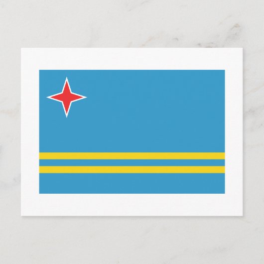 Aruba-Flagge Postkarte (Vorderseite)