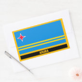 Aruba-Flagge Rechteckiger Aufkleber (Umschlag)