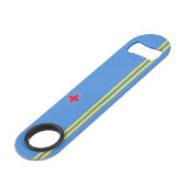 Aruba-Flagge Speedflaschenöffner (Vorderseite Schrägansicht)