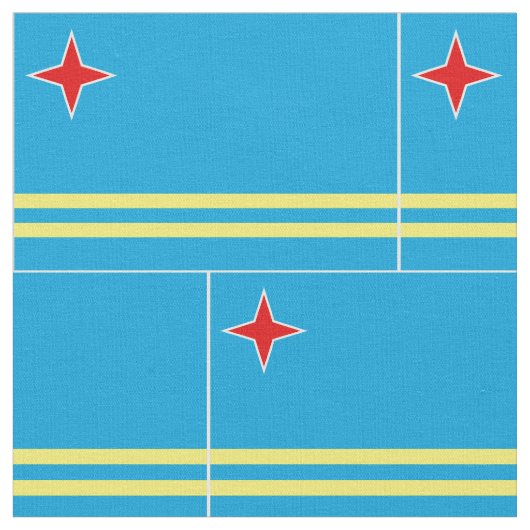 Aruba-Flagge Stoff (Nahaufnahme)