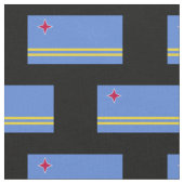 Aruba-Flagge Stoff (Nahaufnahme)