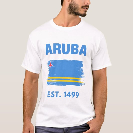 Aruba-Flagge T-Shirt (Vorderseite)