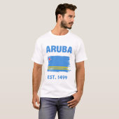 Aruba-Flagge T-Shirt (Vorne ganz)