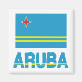 Aruba-Flagge und Aruba Magnet (Vorne)