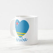 Aruba-Flaggen-Herz Kaffeetasse (Vorderseite Links)