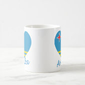 Aruba-Flaggen-Herz Kaffeetasse (Mittel)