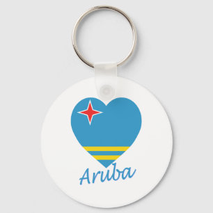 Aruba-Flaggen-Herz Schlüsselanhänger