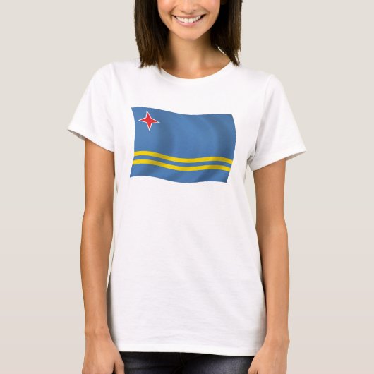 Aruba Flaggen-Shirt T-Shirt (Vorderseite)